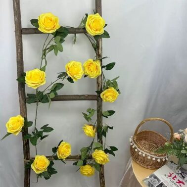 黄色玫瑰藤条