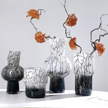 Ink-colored bell-shaped vase