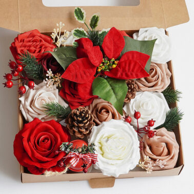 DIY Christmas gift box bouquet