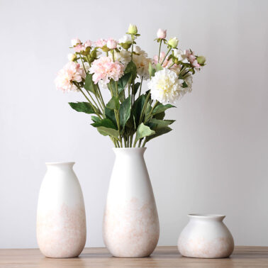 Pink Cardamom Bubble Glaze Ceramic Vase