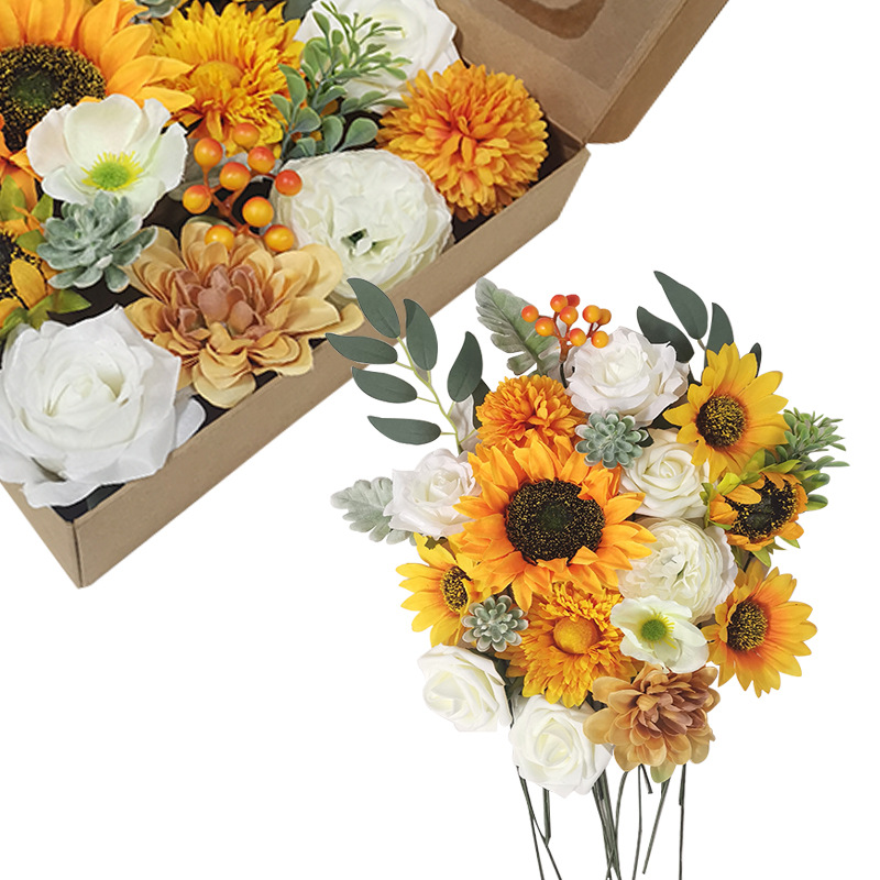 DIY Hand Bouquet Sunflower Simulation Flower Gift Box