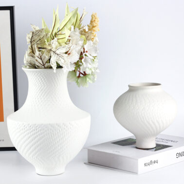 Nordic style art white vase