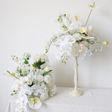 婚庆宴会桌花花球摆台路引台柱花西式婚礼堂婚纱橱窗仿真假花布置