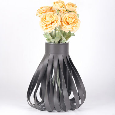 Leather vase