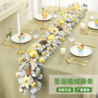 Christmas flocked vine decoration