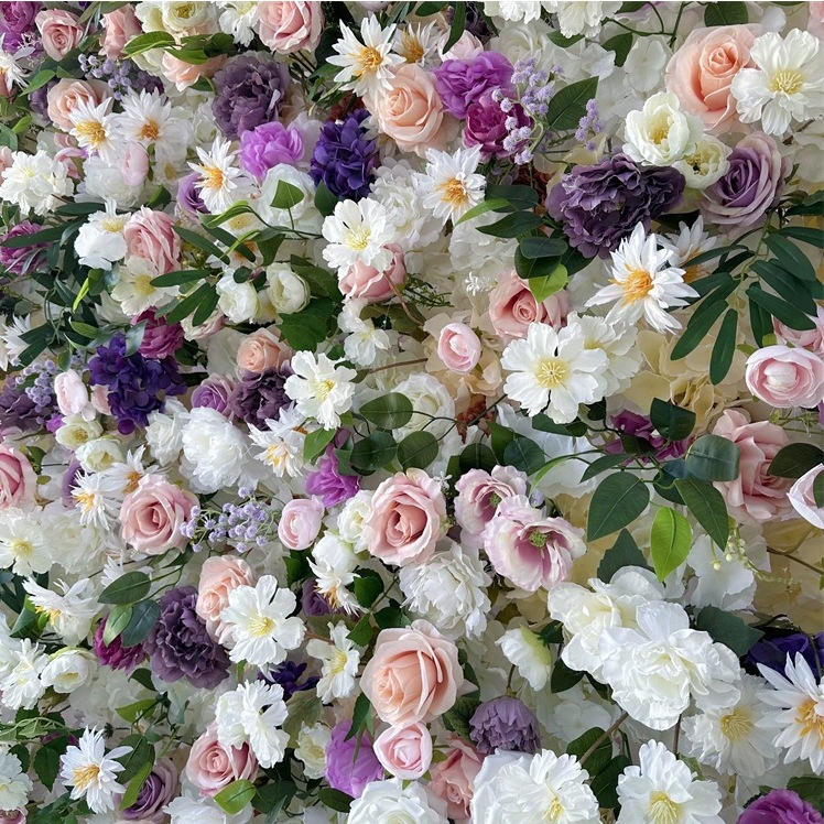 玫瑰植物花墙花婚庆酒店门头背景墙装饰花墙摄影仿真花艺 - Image 3