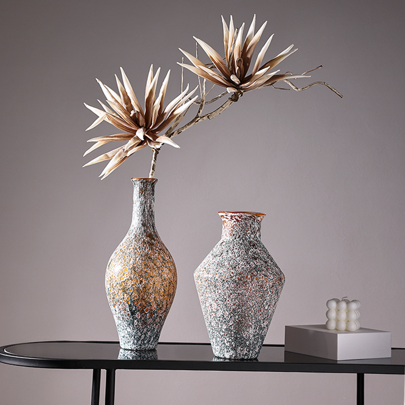 Hand-carved textured colorful vase - Image 4