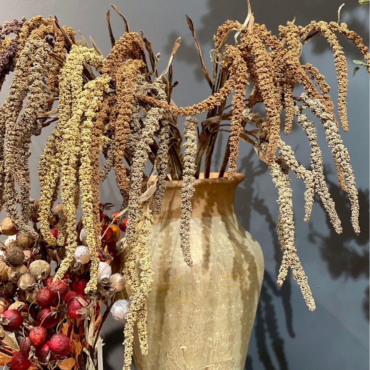 Artificial Flower Collection: Dried Apple, Millet, and Rosehip - Image 4