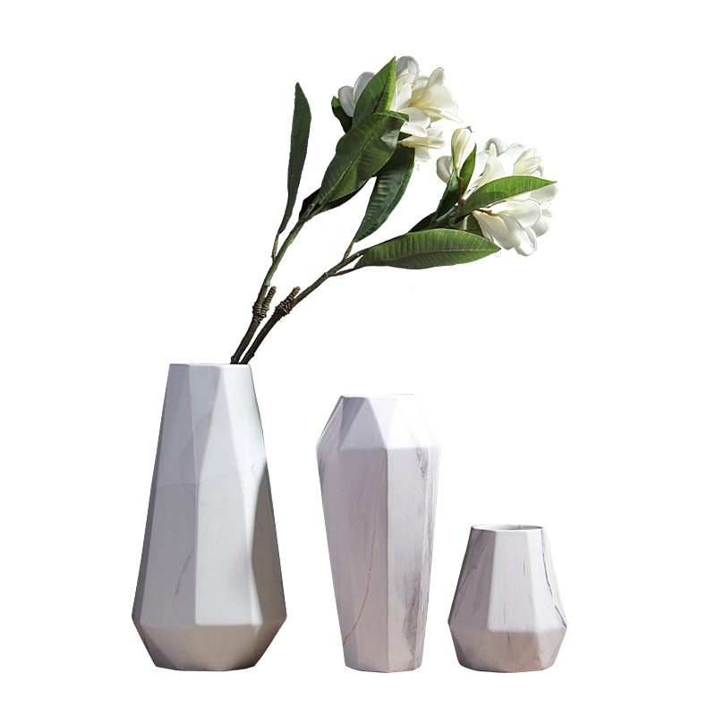 Marble texture ceramic vase - Image 5