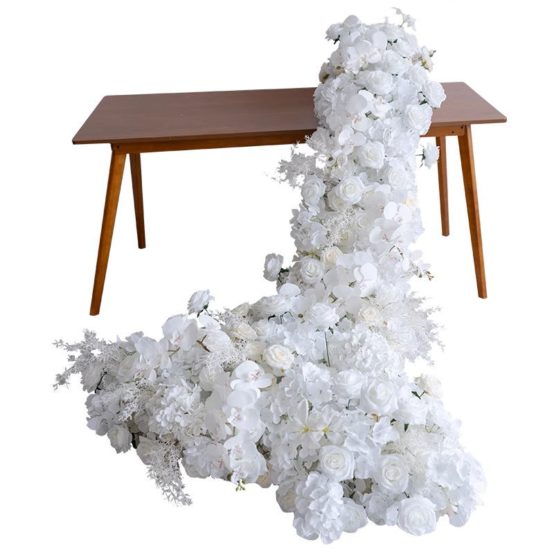 白色婚礼装饰花艺长条拖尾花 仿真花假花桌面布置活动仪式瀑布花 - Image 5