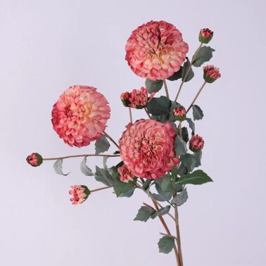 Dahlia Artificial Flowers Wholesale High Quality Real Touch Red Artificial Flowers