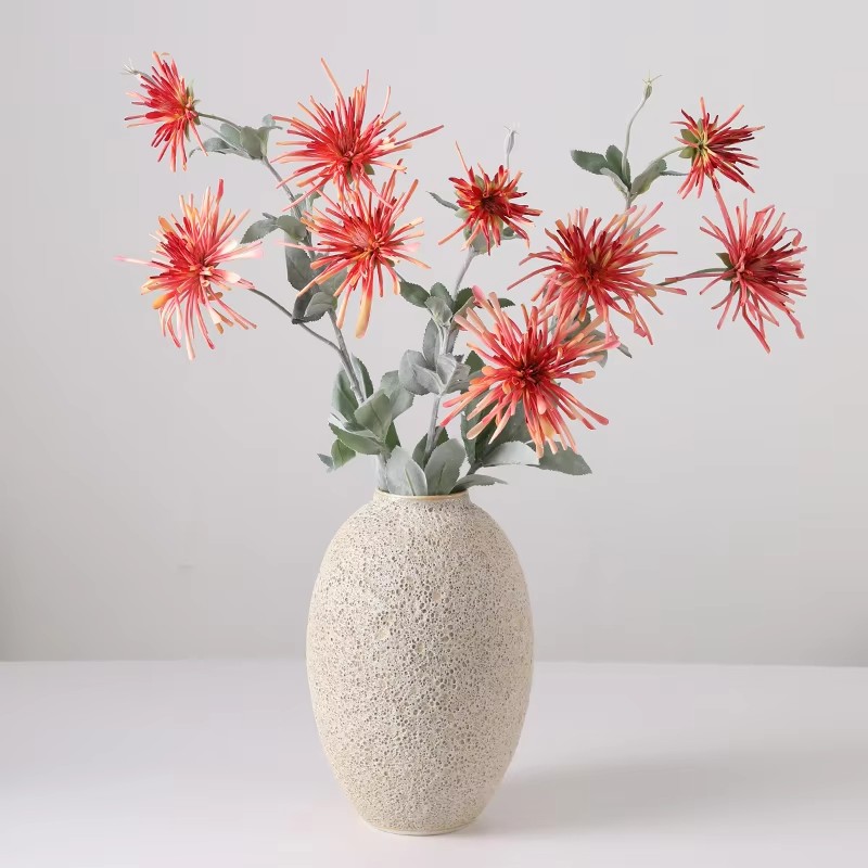 Factory Direct Sale Real Touch Artificial Chrysanthemum Flower for Home Decoration Faux Exquisite Chrysanthemum