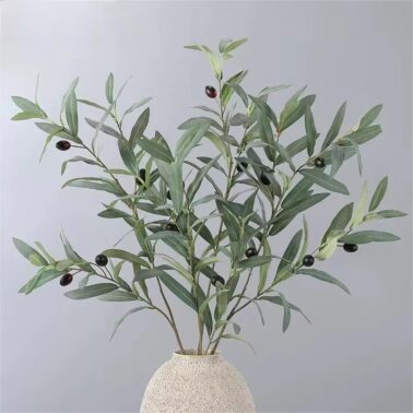 70cm/100CM/120CM Artificial Olive Branches Plants Factory Wholesale Olive Trees Artificial Indoor Plants Olive Leaves