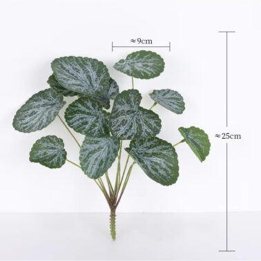 Artificial East Asian Green Plants 25cm Saxifraga Stolonifera Curtis Real Touch Artificial Plant Potted Decorative Fake Plants