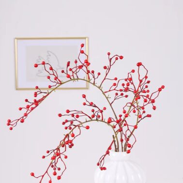 Artificial Red Fruit Branches Christmas Decorations Green Fruit White Fruit Festival Shopwindow Branches Decorations