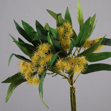 Artificial Eucalyptus Leaves with Fruit Pine Balls, Green Plants for Home Decoration, Wedding Flower Arrangement, Green Plants