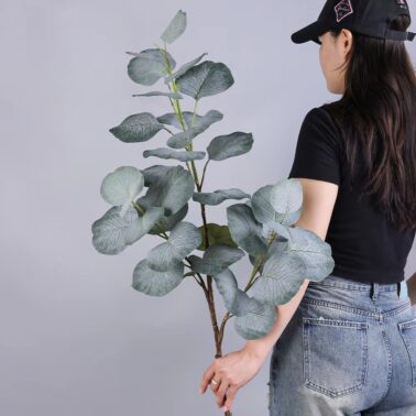120 cm Large Branch Eucalyptus Artificial Green Plant Home Decoration Large Eucalyptus Branches Real Touch Eucalyptus Leaves