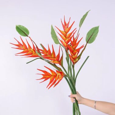 Decoration Fake Green Plants Real Touch Tropical Hanging Plants Artificial Heliconia Wedding Party Hotel Showroom Decoration