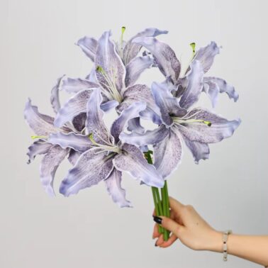 40cm Lilys Dining-table Decoration Artificial Flowers Real Touch Lily Artificial Flowers Fake Flowers Lily
