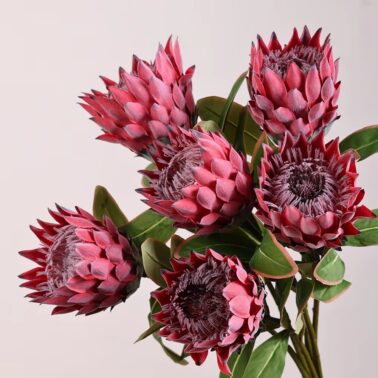 High End Artificial King Protea Silk Flower for Home Hotel Wedding Flower Arrangement Decoration