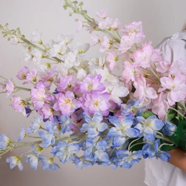 Delphinium Artificial Real Touch Flower White Blue Purple Delphinium Artificial Flower Wedding Decoration Flower Arrangement