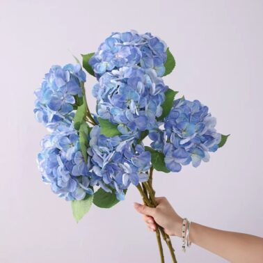 Blue White Hydrangea Artificial Flower Parlor Shop Wedding Decoration Flowers Silk Flowers Hydrangea