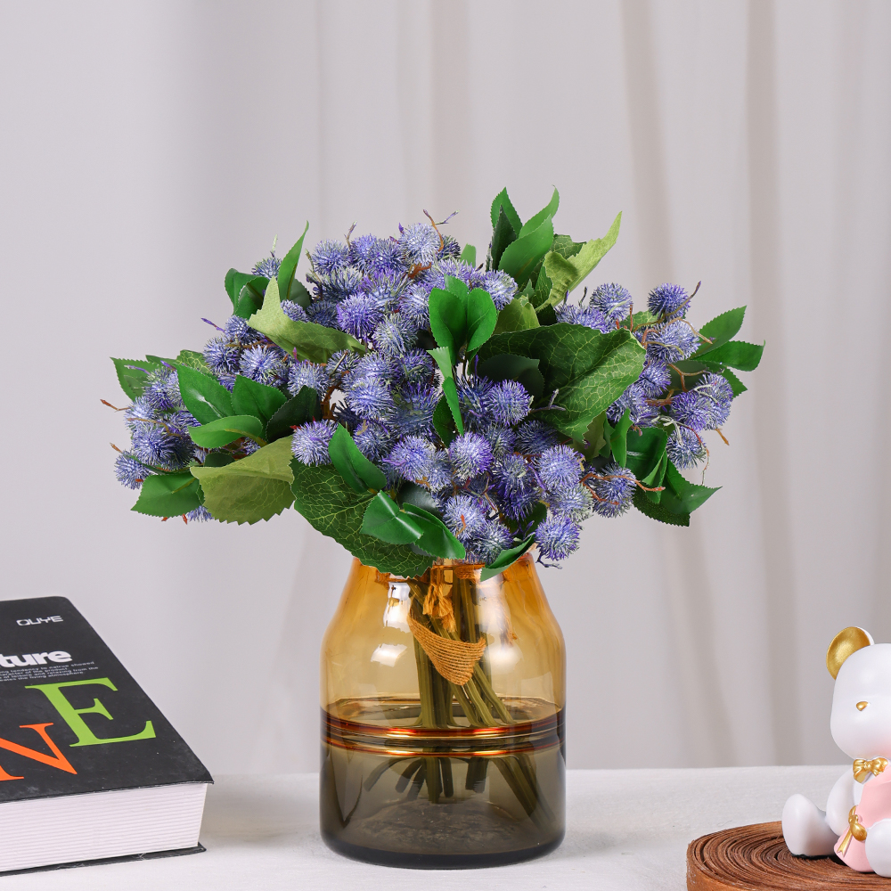 Artificial Green Plant Chestnut with Leaves Indoor Vase Decoration Castanea Mollissima Blume Fake Plant Fruit - Image 2