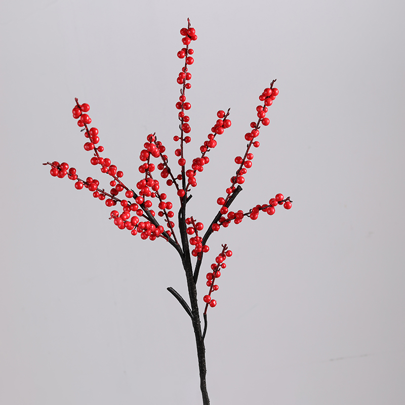 Artificial Christmas Berry Branch Winterberry Home New Year Decoration Artificial Red Fruit Stem for Decoration - Image 3
