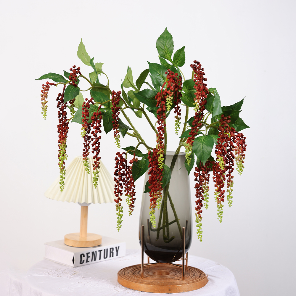 Hot Sale Artificial Greenery Plastic Fruit Berries Berry Branch Hanging Plant for New Year Christmas Home Wedding Decorations - Image 4