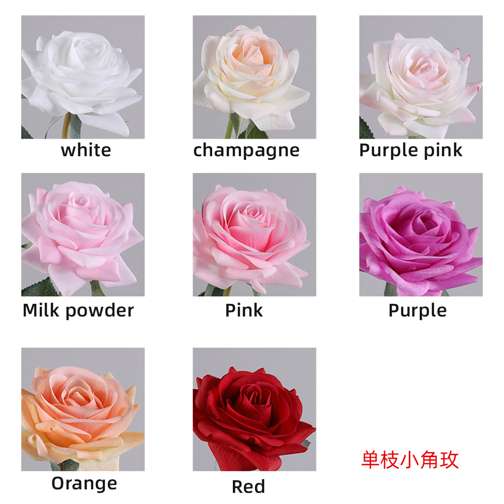 Wedding Decoration Flowers Artificial Roses Real Touch Single Branch Wholesale Silk Velvet Immortal Rose Artificial Bouquet - Image 4