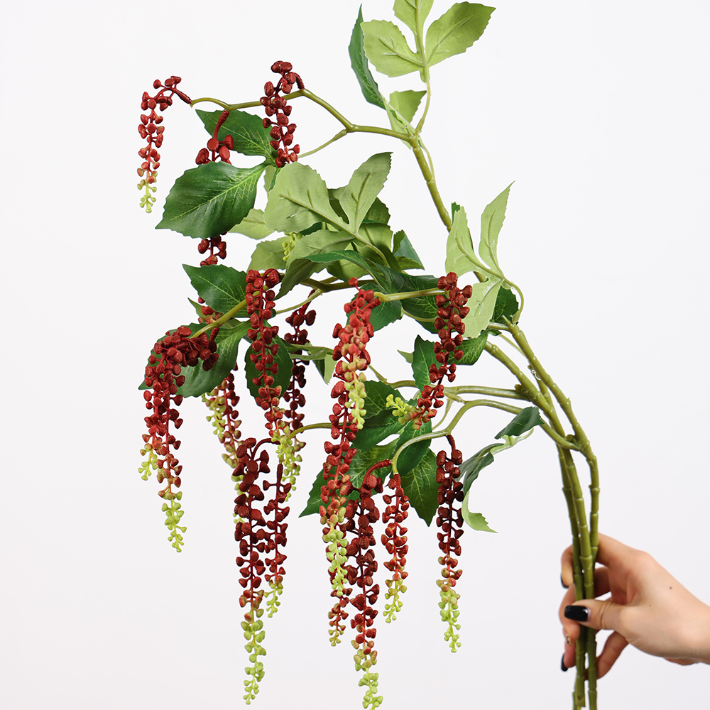 Hot Sale Artificial Greenery Plastic Fruit Berries Berry Branch Hanging Plant for New Year Christmas Home Wedding Decorations - Image 5