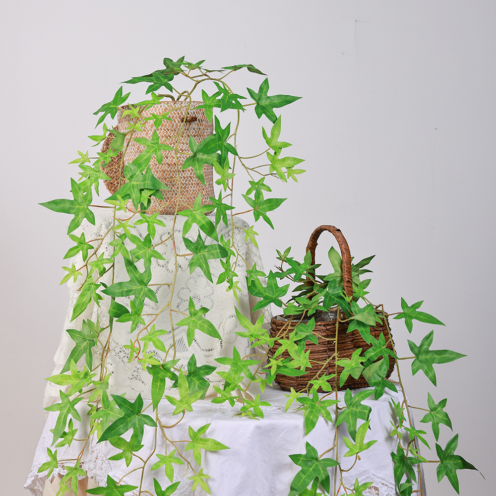 Hot Selling Artificial Wall-hung Sweet Potato Leaf Rattan Decorative Green Plant Leaf Wall-mounted Plant Wall Cane Vine - Image 5