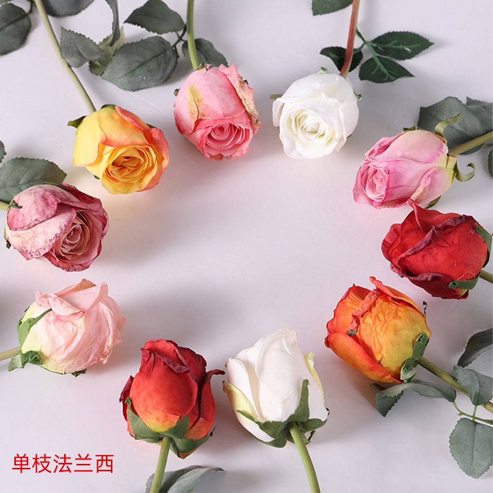 Wedding Decoration Flowers Artificial Roses Real Touch Single Branch Wholesale Silk Velvet Immortal Rose Artificial Bouquet - Image 5