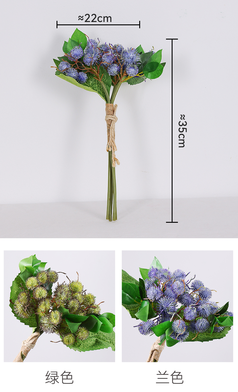 Artificial Green Plant Chestnut with Leaves Indoor Vase Decoration Castanea Mollissima Blume Fake Plant Fruit - Image 6