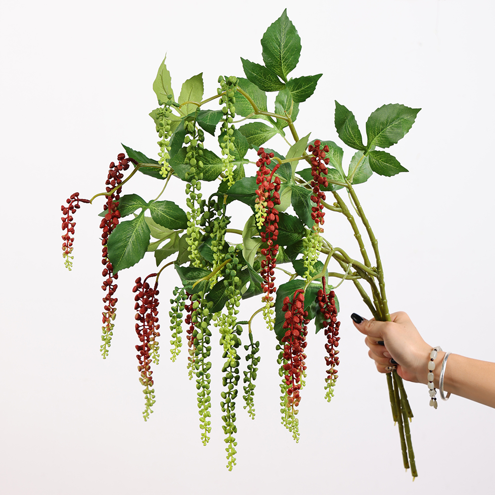 Hot Sale Artificial Greenery Plastic Fruit Berries Berry Branch Hanging Plant for New Year Christmas Home Wedding Decorations - Image 6