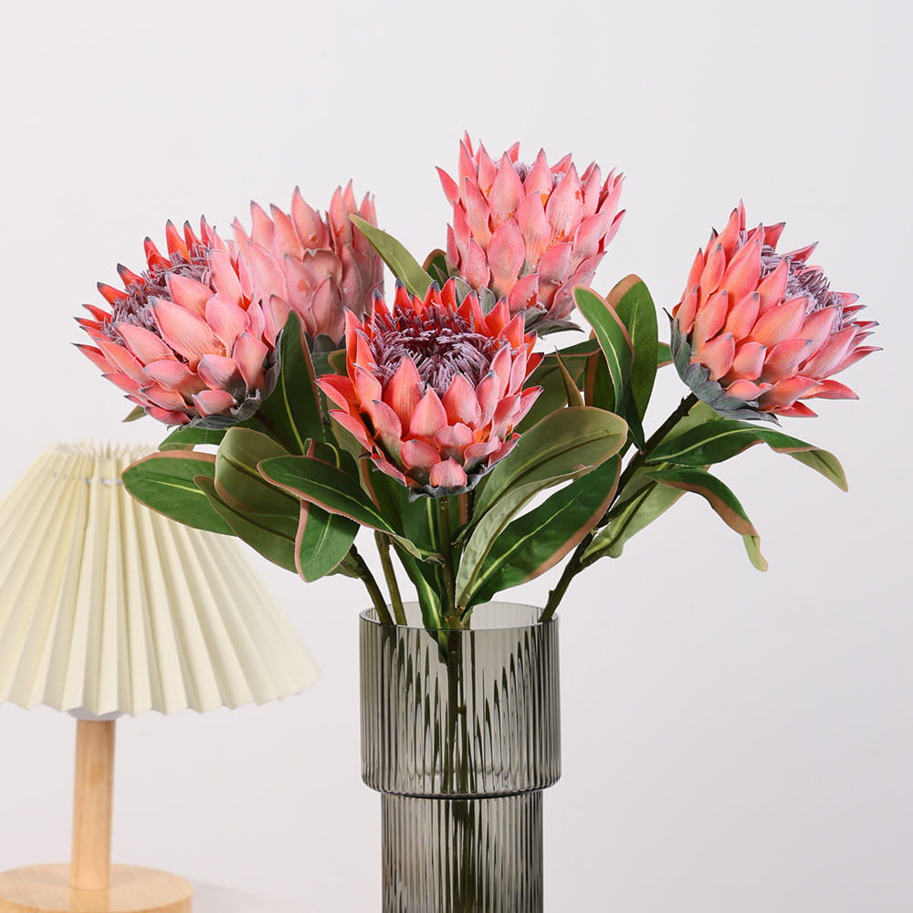 High End Artificial King Protea Silk Flower for Home Hotel Wedding Flower Arrangement Decoration - Image 6