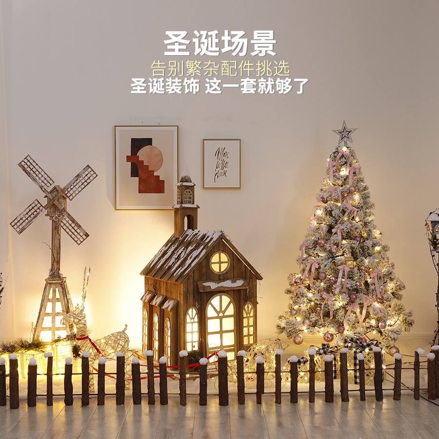 Christmas Glowing Castle Holiday Decorations - Image 3