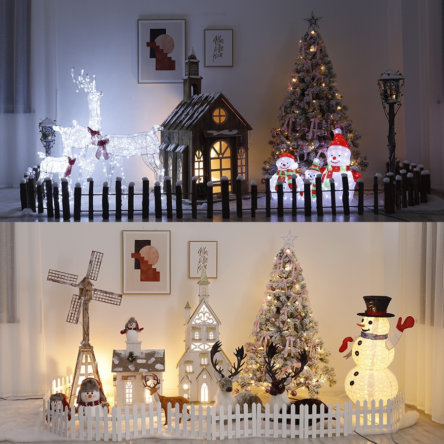 Christmas Glowing Castle Holiday Decorations - Image 4