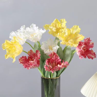 Home Decoration Artificial Flowers Wholesale High Quality Flower Bouquet for Wedding Decorate Tulip Artificial Flowers