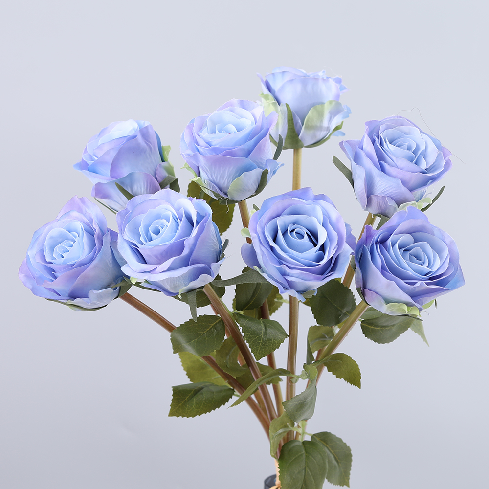 Wholesale High Quality Silk Flower Rose Wedding Decoration Bouquet White Roses 8 Head Artificial Rose Bouquet - Image 4